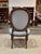 Pair of Louis XVI Style Fauteuils Carved Walnut Arm Chairs Blue White Damask Floral For Sale In San Francisco - Image 6 of 8