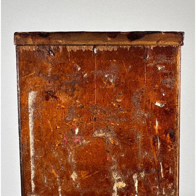 19th Century Early American Walnut Dovetail Slide Lid Candle Box For Sale - Image 12 of 16