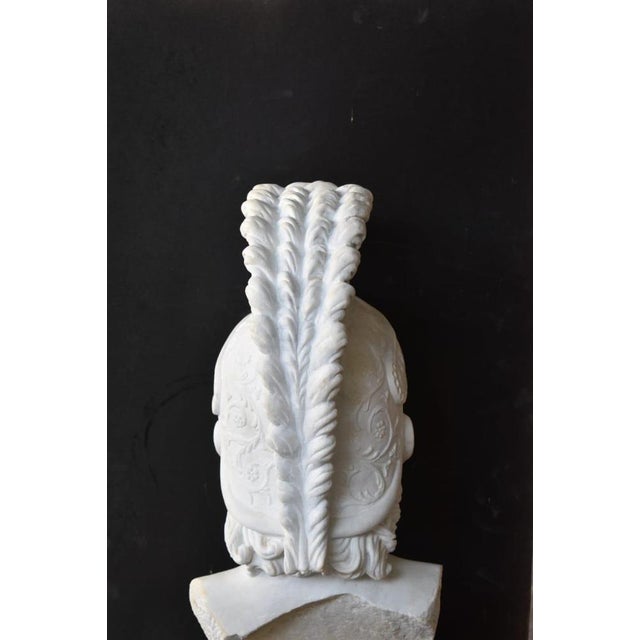 Achilles Bust, 20th Century, Marble For Sale - Image 3 of 5