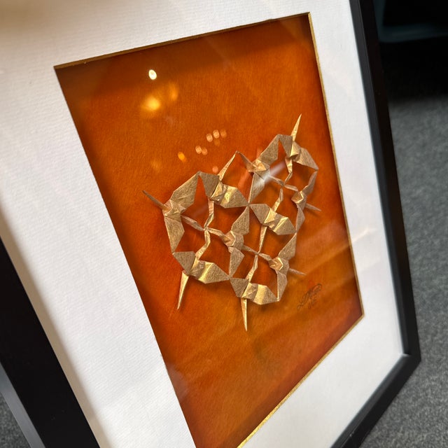 Linda Tomoko Mihara Warm Golden Heart Original Sculpted Art, Signed For Sale - Image 9 of 11