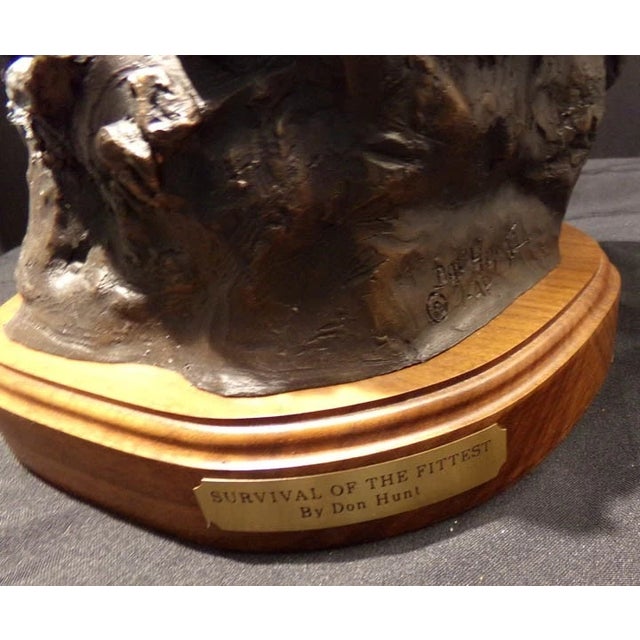 Bronze Don Hunt Survival of the Fittest Horse Limited Edition Bronze Sculpture H.Signed For Sale - Image 8 of 11