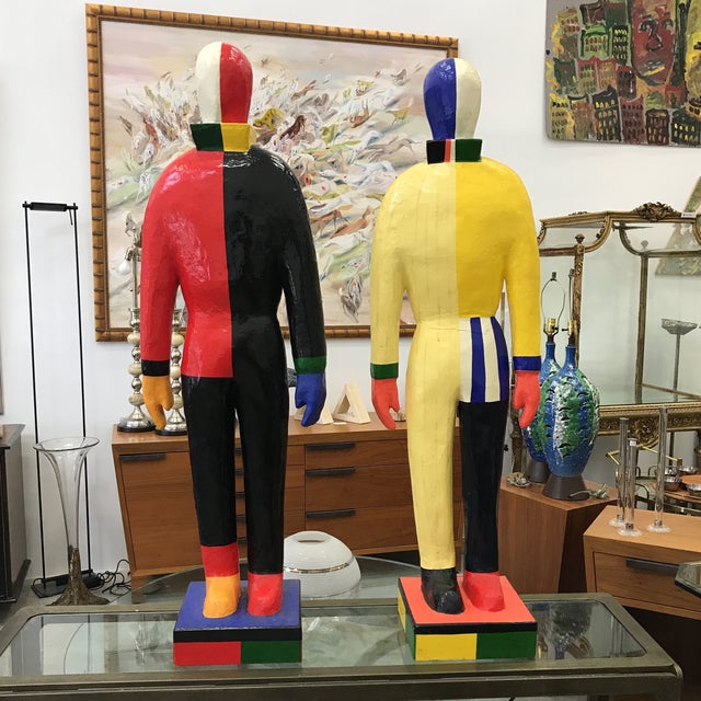 1996 Vintage Kazimir Malevich Sportsmen Figures A Pair