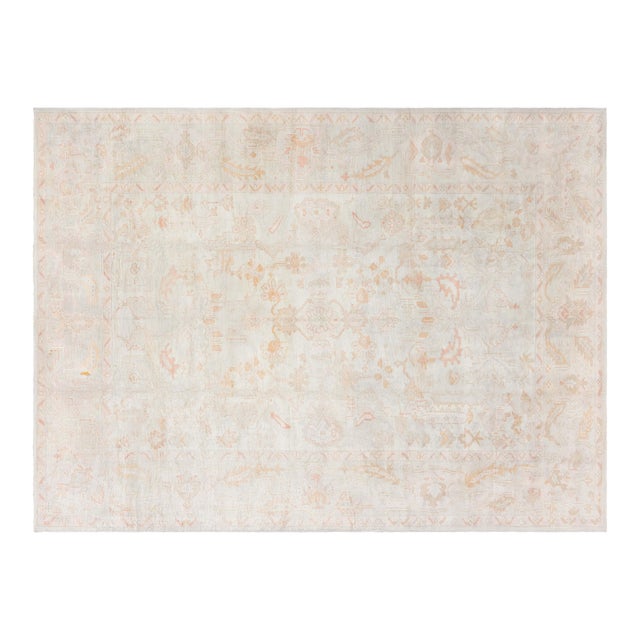 Antique Turkish Oushak Rug For Sale