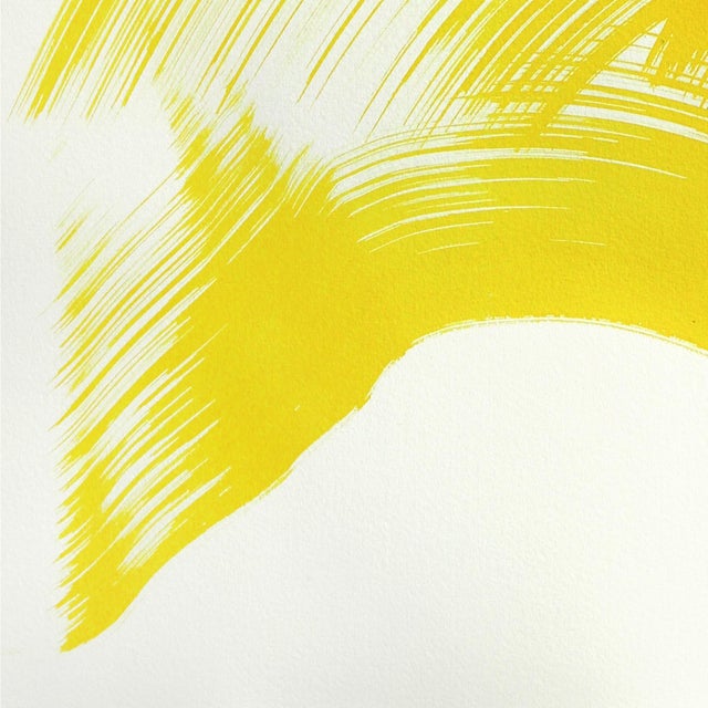 Textile The Yellow Dress 9 - Abstract Flowy Minimalist Figurative Ink Original Artwork by Bettina Mauel For Sale - Image 7 of 8