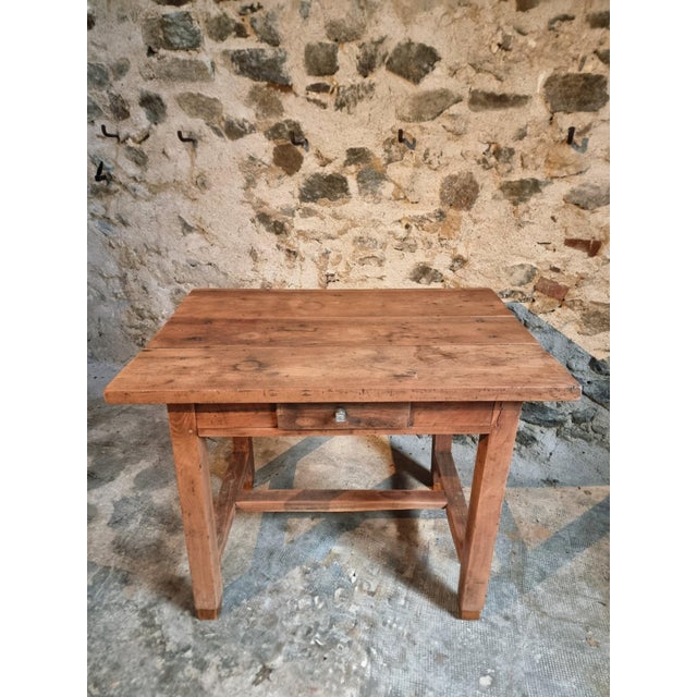 Antique French Cherrywood Worktable or Writing Desk, 19th Century For Sale - Image 9 of 15