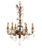 1930s French Iron and Crystal Bagues Chandelier For Sale