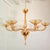 Mid-Century Modern 1980s Amber-Brown Neoclassical Murano Chandelier For Sale - Image 3 of 9