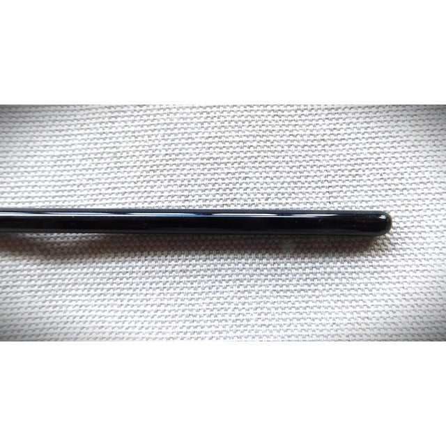 Art Deco Glass Hand Dip Pen, Clear Ribbed Attached Nib For Sale - Image 11 of 11