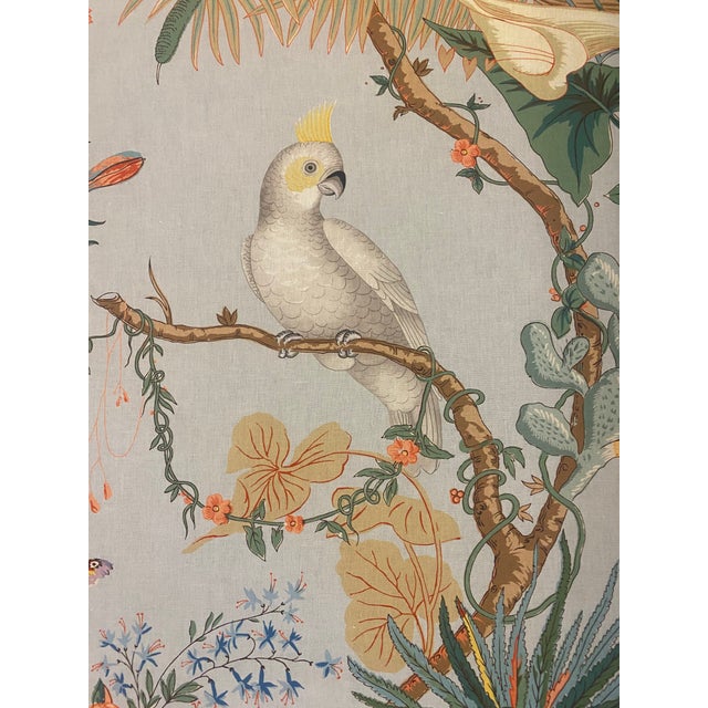 2020s Old World Weavers Cinque Terra Coral Sky Printed Fabric - 5' Piece For Sale - Image 5 of 6