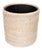 Artifacts Rattan Round Waste Basket with Metal Liner in White Wash - 11" For Sale