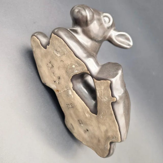 1930s Ceramic Calf Figurine by Ludwig König for the Majolika Karlsruhe, 1930 For Sale - Image 5 of 8