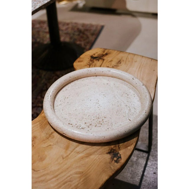 Italian Travertine Dish by Pier Alessandro Giusti, Egidio Di Rosa for Up & Up, 1970s For Sale - Image 10 of 11