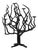Brutalist Black Tree of Life Candleholder, 1970s For Sale