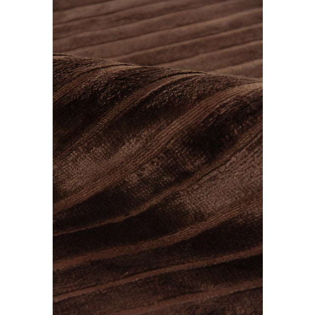 Transitional Gail hand loomViscoseChocolate Rug - 14'x18' For Sale - Image 3 of 8