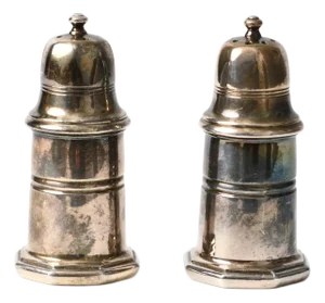 French Silver-Plated Salt and Pepper Shakers from Christofle, 1970s, Set of 2