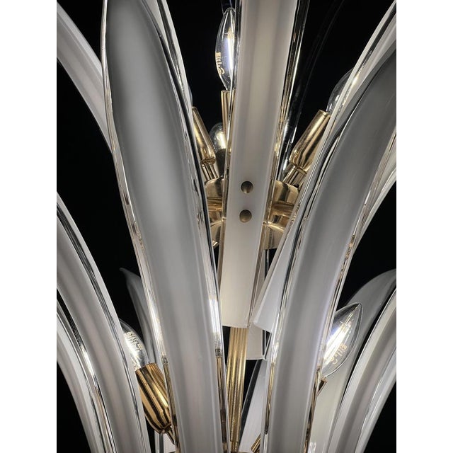 Metal Vintage Chandelier by Vistosi Palms, 1970 For Sale - Image 7 of 16