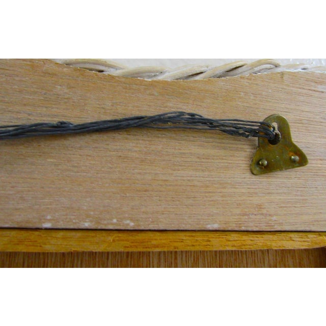 Pier One Jamaica Collection Wicker and Carved Wood Horizontal or Vertical Wall Mirror For Sale - Image 9 of 9