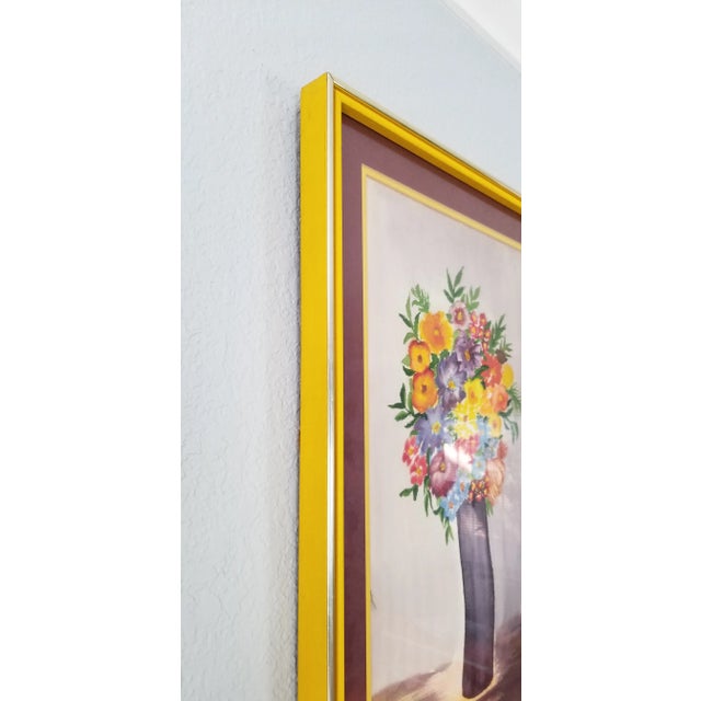 1970s Vintage Belle Horink Still Life Watercolor Abstract Painting For Sale - Image 9 of 12