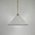 Metal Large Murano Glass Conical Pendant Light on Brass Chain, 1980s For Sale - Image 7 of 10