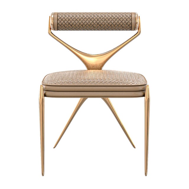 "Incandescenza" Chair, with Bronze & Woven Leather, Tailor Made Bizimyer Furniture. Unmatched. Unrivalled. Designed by...