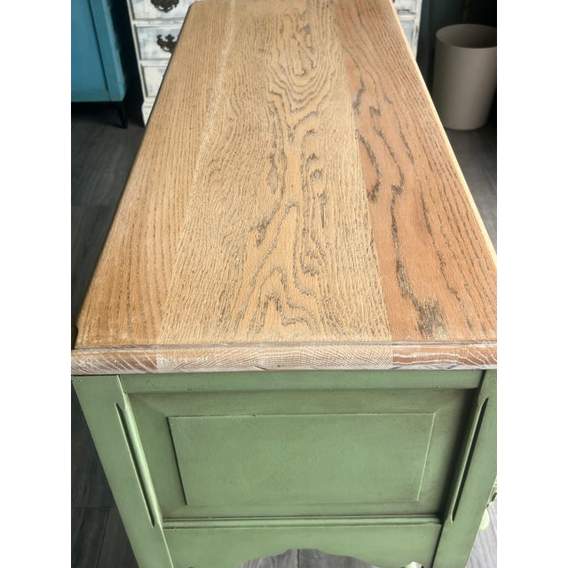 Wood 1940s Spanish Style Oak Console Cabinet For Sale - Image 7 of 12