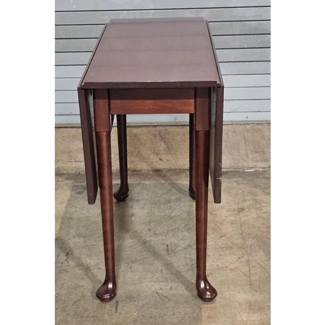 Late 20th Century Kittinger Williamsburg Mahogany Queen Anne Drop Leaf Table Wa 1022 For Sale - Image 5 of 10