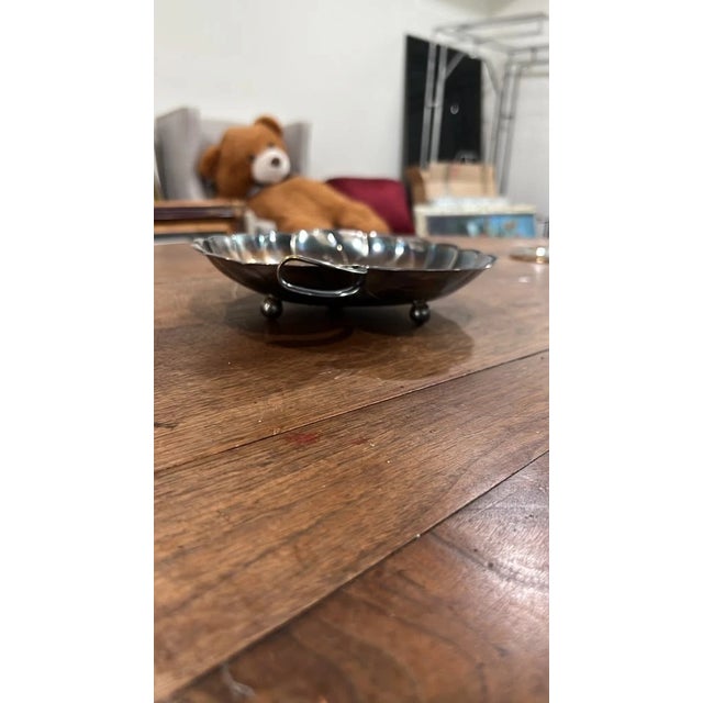 Mid-Century Modern Vintage Silver-Plated Leaf-Shaped Dish / Catchall For Sale - Image 3 of 4