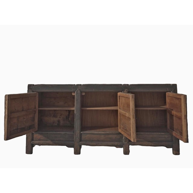 3 Door Black Farmer's Sideboard For Sale - Image 10 of 14
