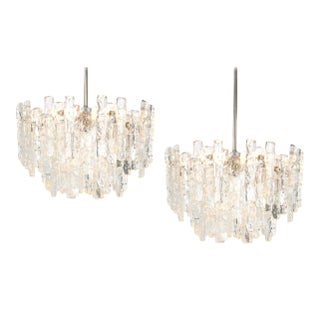 Large Austrian Murano Ice Glass Chandelier by Kalmar, 1960s For Sale