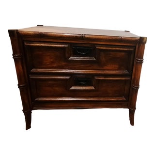 1970s Vintage Stanley Faux Bamboo Side Table For Sale