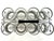 Chrome 1960s Mid-Century Modern Silver Rim Cocktail Glasses With Chrome Carrier - Set of 8 For Sale - Image 8 of 10