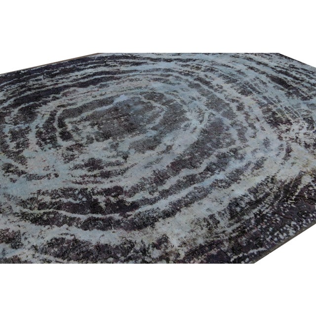 Textile Early 20th Century Vintage Overdyed Rug For Sale - Image 7 of 12