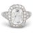 Modern Gia 2.03 Carat Old Mine Cut Diamond Platinum Engagement Cluster Ring, Size 6.5 For Sale - Image 3 of 7