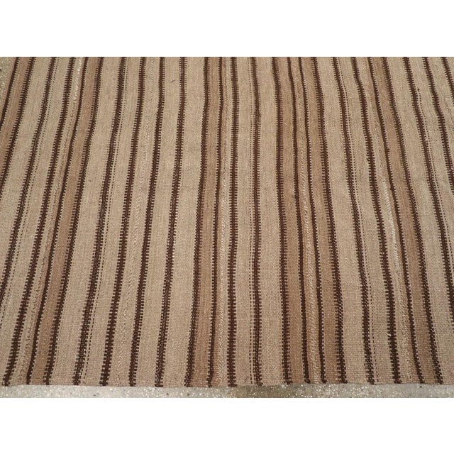 Mid 20th Century Galerie Shabab Collection Mid-20th Century Handmade Turkish Flatweave Kilim Square Room Size Carpet For Sale - Image 5 of 8