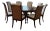Contemporary Chesnut Round Dining Table and 8 Chairs For Sale