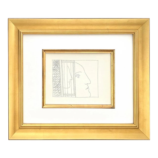 1970s Picasso 18 Three Fragments of Heads Framed For Sale