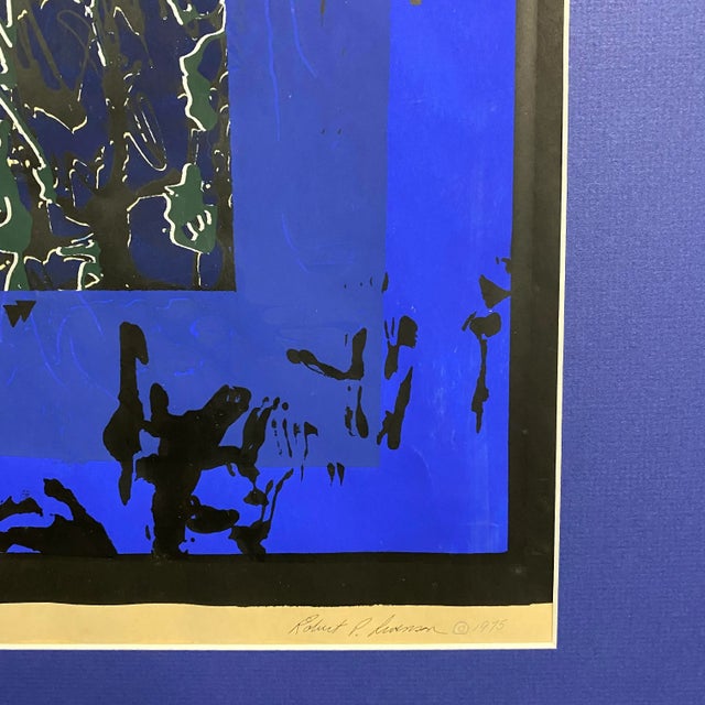 Blue 1975 Robert Levenson "Midnight" Silkscreen Original For Sale - Image 8 of 13