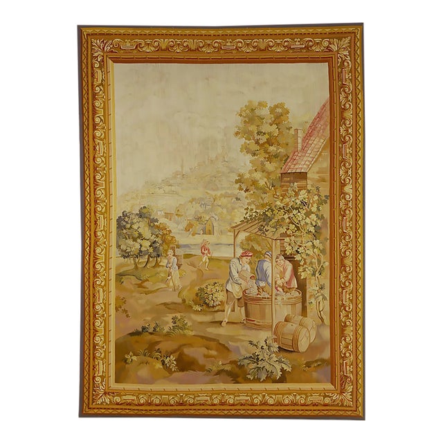 Antique Circa 1890 French Tapestry 5'11 X 8' For Sale