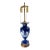 19th Century French or Bohemian Cobalt Blue Opaline Glass Lamp Vase With Neo-Classical Scene For Sale