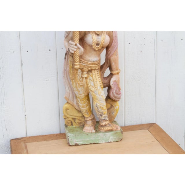 19th Century Antique Indian Stone Garden Statue For Sale - Image 5 of 8