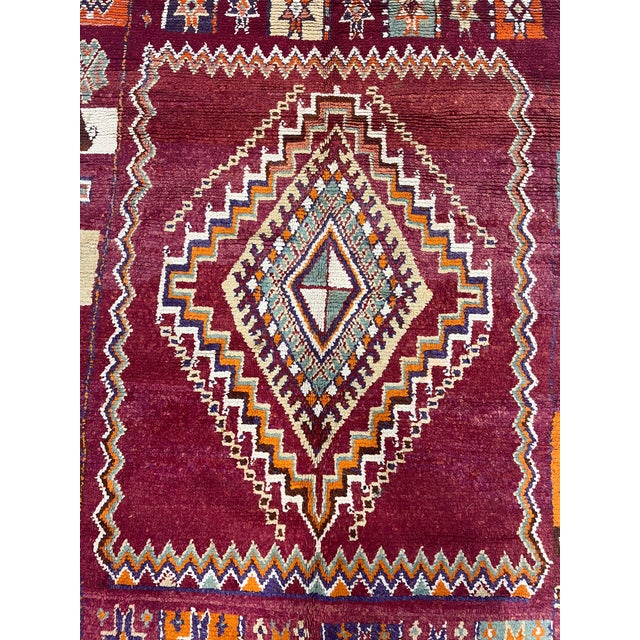 Mid Century Moroccan Rug 5’8" X 9’9" For Sale In New York - Image 6 of 6