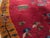 Mid 20th Century Galerie Shabab Collection Oval Mid-20th Century Handmade Chinese Art Deco Accent Rug in Red and Goldenrod For Sale - Image 5 of 9