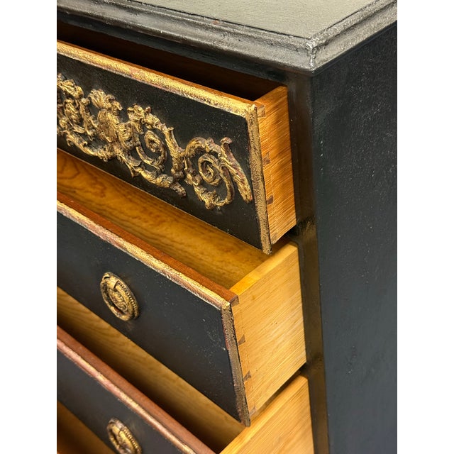 Newly Painted Rustic European Inspired Chest of Drawers For Sale - Image 9 of 12