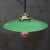 French Pendant Light in Green Enamel For Sale - Image 4 of 8