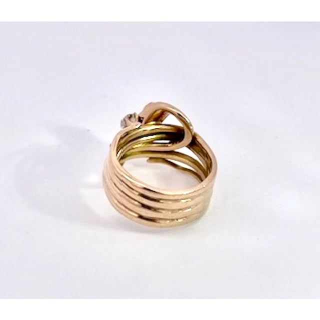 1950s 1950s Double Snake Ring Lovers Knot For Sale - Image 5 of 14