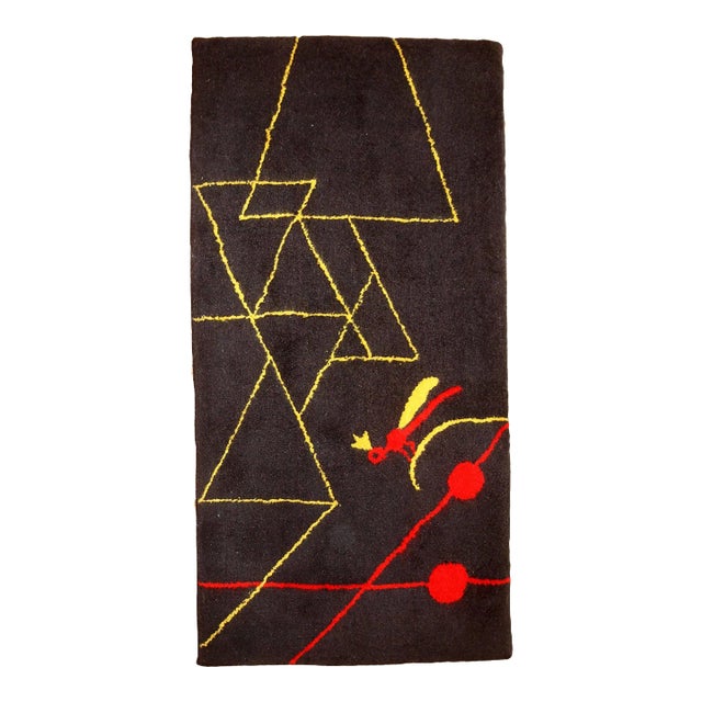2021 Handmade Contemporary Ora French Hooked Rug For Sale