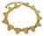 Givenchy 1970s Modernist Carved Gold Plated Shield Link Necklace For Sale
