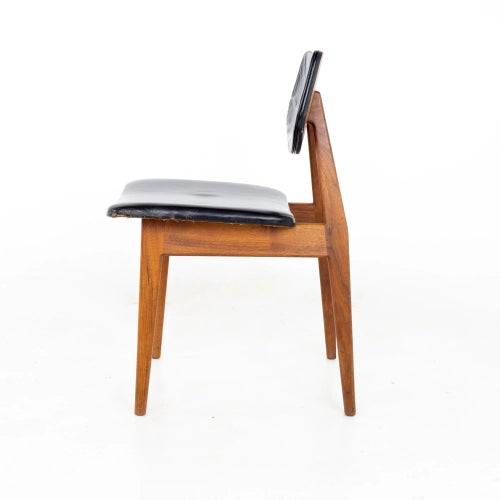 Jens Risom Mid Century Walnut Dining Chairs Set of