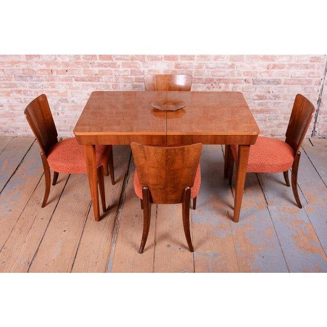 Art Deco Walnut Chairs by J. Halabala for UP Zavody, Czech, 1940s, Set of 4 For Sale - Image 17 of 18