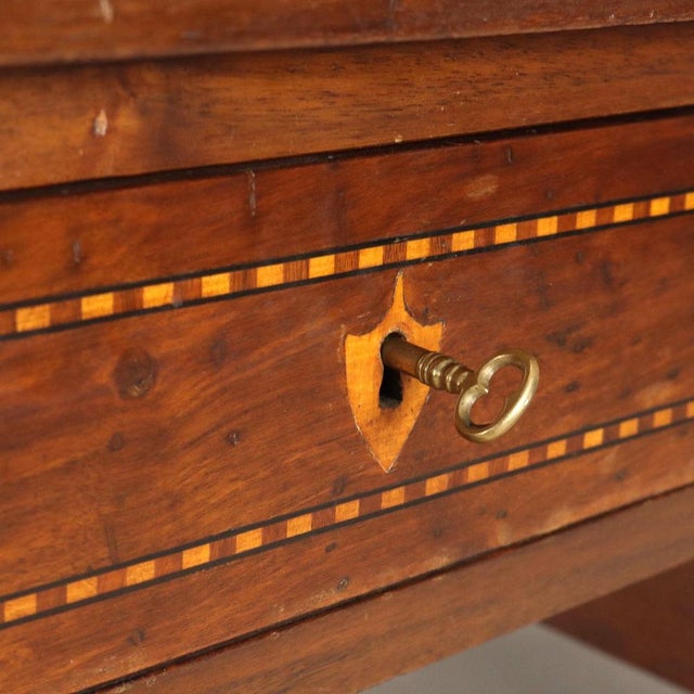 Italian Writing Desk in Walnut For Sale - Image 6 of 11